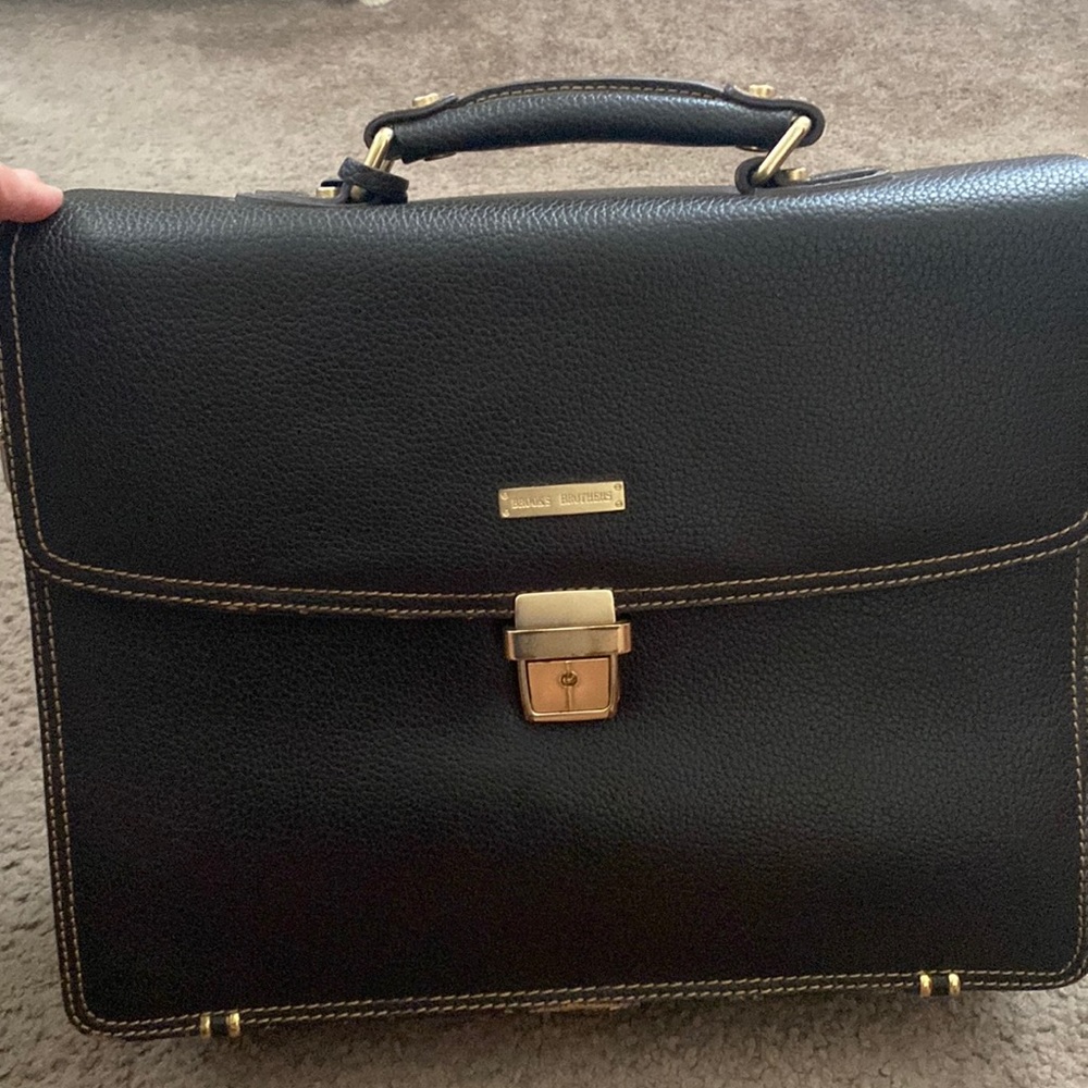 Brooks brothers leather suitcase